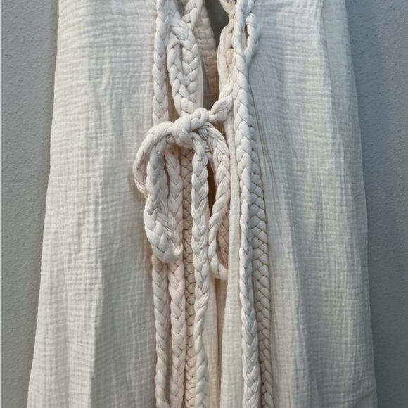 Aya Sacred Wear Off-White Simple Organic Cotton Boho Wedding Maxi Dress XS-L - Picture 9 of 13